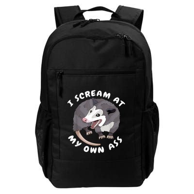 Funny Possum I Scream At My Own Trash Cat Opossum Meme Backpack