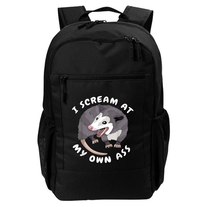 Funny Possum I Scream At My Own Trash Cat Opossum Meme Backpack