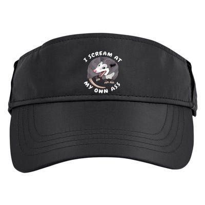 Funny Possum I Scream At My Own Trash Cat Opossum Meme Adult Drive Performance Visor