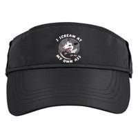 Funny Possum I Scream At My Own Trash Cat Opossum Meme Adult Drive Performance Visor