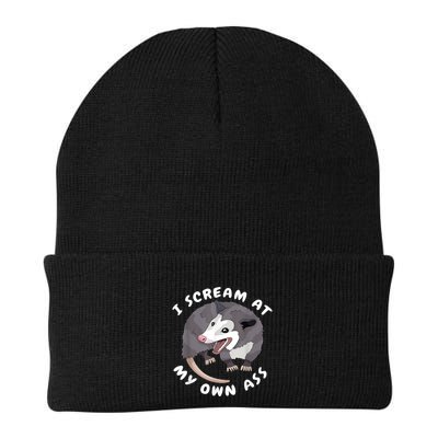 Funny Possum I Scream At My Own Trash Cat Opossum Meme Beanie