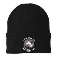 Funny Possum I Scream At My Own Trash Cat Opossum Meme Beanie