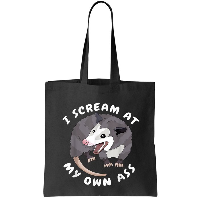 Funny Possum I Scream At My Own Trash Cat Opossum Meme Bag