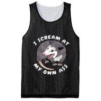 Funny Possum I Scream At My Own Trash Cat Opossum Meme Mesh Reversible Basketball Jersey Tank