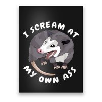 Funny Possum I Scream At My Own Trash Cat Opossum Meme Poster