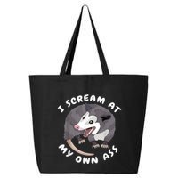 Funny Possum I Scream At My Own Trash Cat Opossum Meme 25L Jumbo Tote