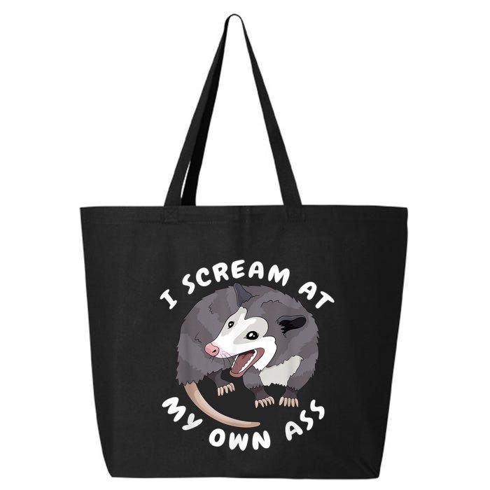 Funny Possum I Scream At My Own Trash Cat Opossum Meme 25L Jumbo Tote