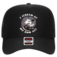Funny Possum I Scream At My Own Trash Cat Opossum Meme Trucker Hat