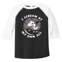 Funny Possum I Scream At My Own Trash Cat Opossum Meme Toddler Fine Jersey T-Shirt