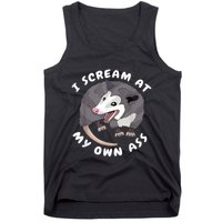 Funny Possum I Scream At My Own Trash Cat Opossum Meme Tank Top
