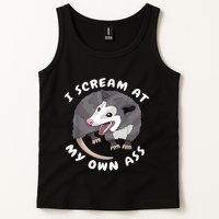 Funny Possum I Scream At My Own Trash Cat Opossum Meme Tank Top