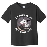 Funny Possum I Scream At My Own Trash Cat Opossum Meme Toddler T-Shirt