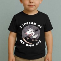 Funny Possum I Scream At My Own Trash Cat Opossum Meme Toddler T-Shirt