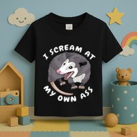 Funny Possum I Scream At My Own Trash Cat Opossum Meme Toddler T-Shirt