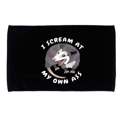 Funny Possum I Scream At My Own Trash Cat Opossum Meme Microfiber Hand Towel