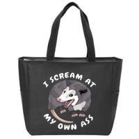 Funny Possum I Scream At My Own Trash Cat Opossum Meme Zip Tote Bag