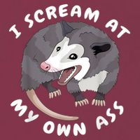 Funny Possum I Scream At My Own Trash Cat Opossum Meme 16oz Travel Tumbler