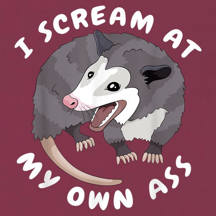 Funny Possum I Scream At My Own Trash Cat Opossum Meme 16oz Travel Tumbler