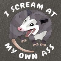 Funny Possum I Scream At My Own Trash Cat Opossum Meme Cotton Canvas Backpack