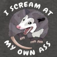 Funny Possum I Scream At My Own Trash Cat Opossum Meme Vector Backpack