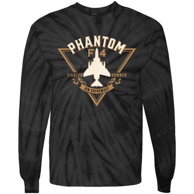 F4 Phantom II Naval Fighter Bomber Jet Interceptor Aircraft Tie-Dye Long Sleeve Shirt