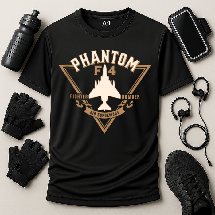 F4 Phantom II Naval Fighter Bomber Jet Interceptor Aircraft Cooling Performance Crew T-Shirt