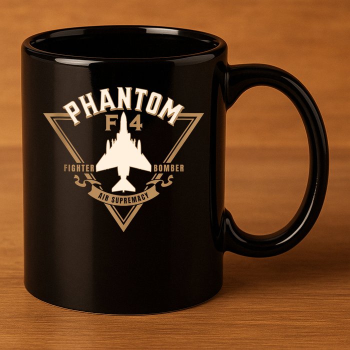 F4 Phantom II Naval Fighter Bomber Jet Interceptor Aircraft 11oz C Handle Ceramic Mug