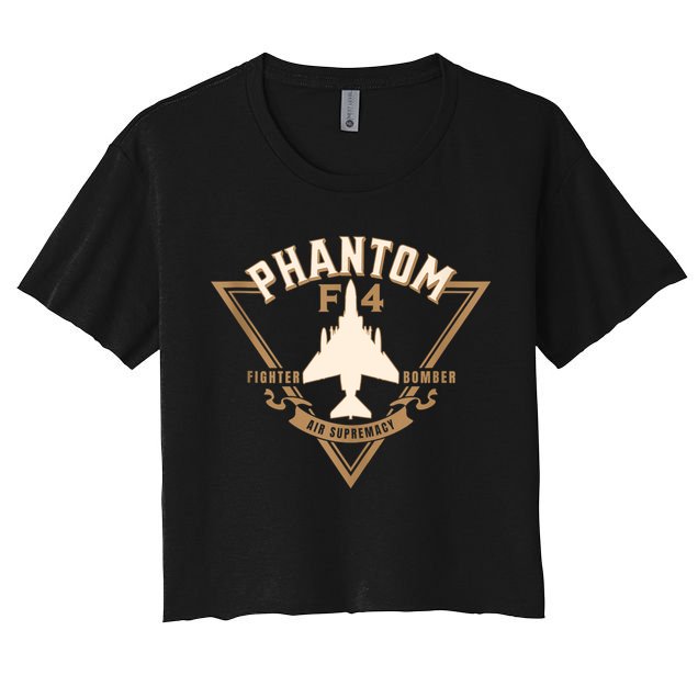 F4 Phantom II Naval Fighter Bomber Jet Interceptor Aircraft Crop Top