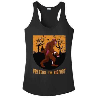 Funny Pretend Im Bigfoot Halloween Bigfoot Costume Gift Cute Ladies PosiCharge Competitor Racerback Tank