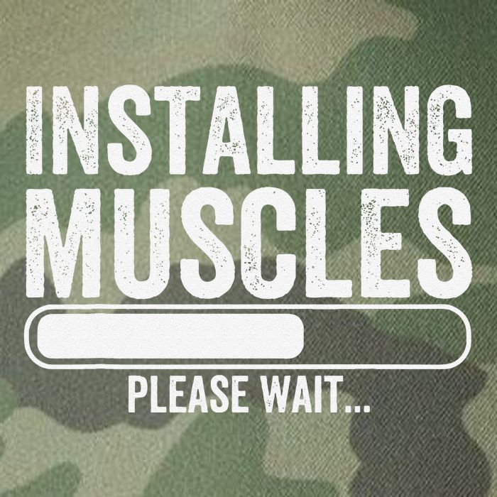 Funny Panda Installing Muscles Please Wait Gym Fitness Legacy Tie Dye Trucker Hat