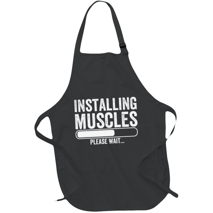 Funny Panda Installing Muscles Please Wait Gym Fitness Apron