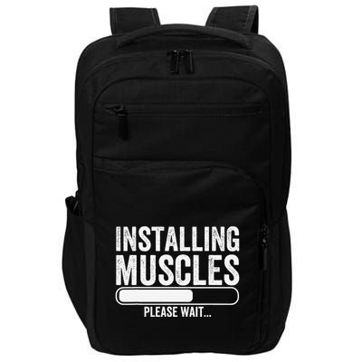 Funny Panda Installing Muscles Please Wait Gym Fitness Impact Tech Backpack
