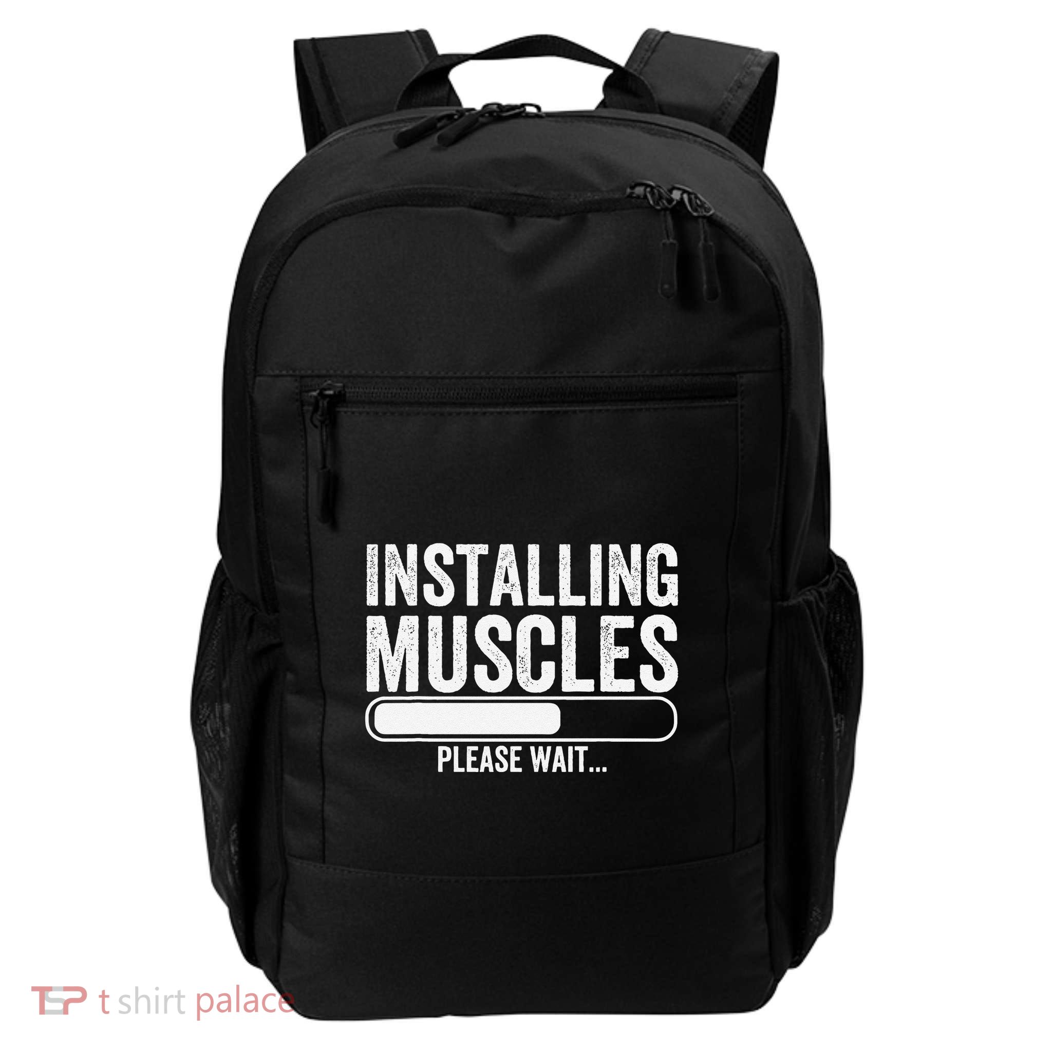 Funny Panda Installing Muscles Please Wait Gym Fitness Backpack