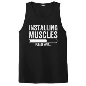 Funny Panda Installing Muscles Please Wait Gym Fitness PosiCharge Competitor Tank