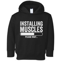 Funny Panda Installing Muscles Please Wait Gym Fitness Toddler Hoodie