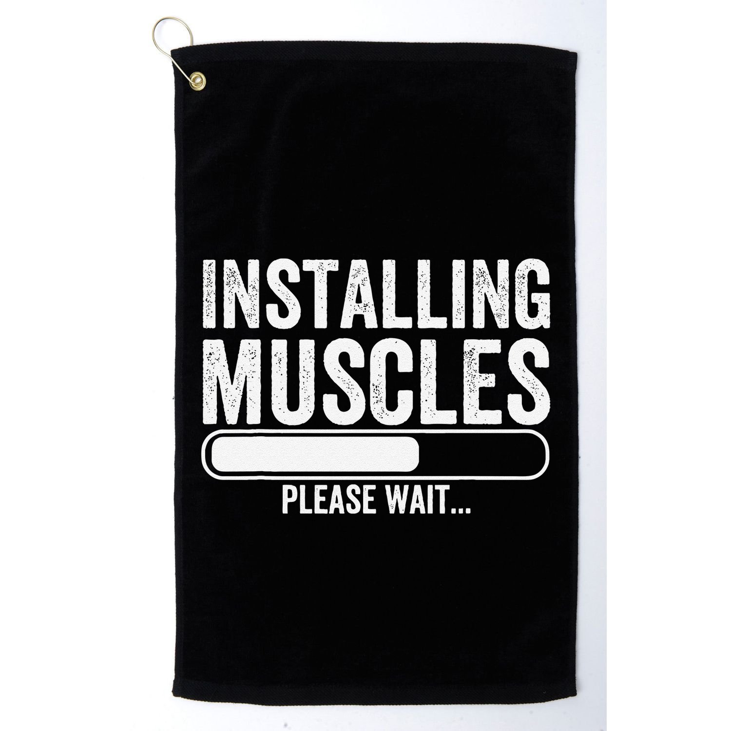 Funny Panda Installing Muscles Please Wait Gym Fitness Golf Towel