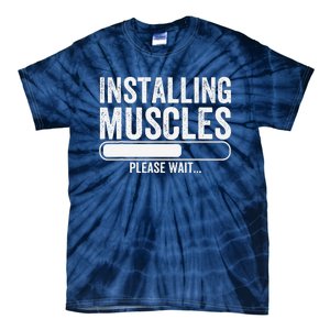 Funny Panda Installing Muscles Please Wait Gym Fitness Tie-Dye T-Shirt