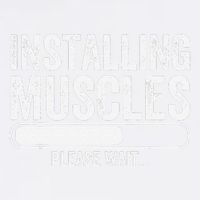 Funny Panda Installing Muscles Please Wait Gym Fitness Garment-Dyed Sweatshirt