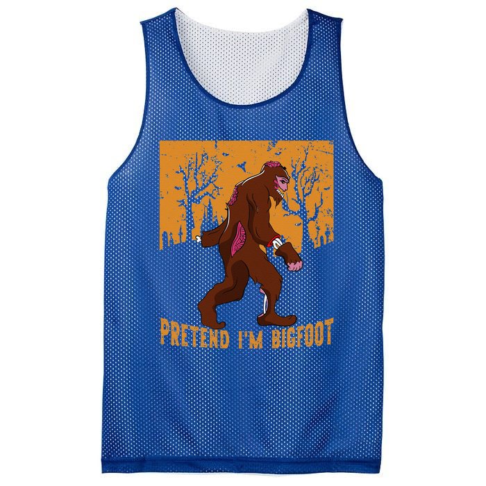 Funny Pretend Im Bigfoot Halloween Bigfoot Costume Gift Gift Mesh Reversible Basketball Jersey Tank