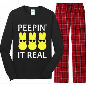 Funny Peepin It Real Happy Easter Bunny Long Sleeve Pajama Set