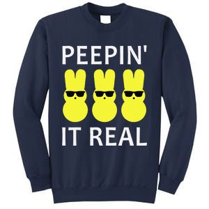 Funny Peepin It Real Happy Easter Bunny Sweatshirt