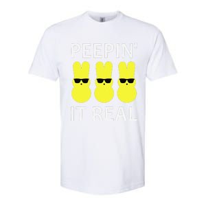 Funny Peepin It Real Happy Easter Bunny Softstyle CVC T-Shirt