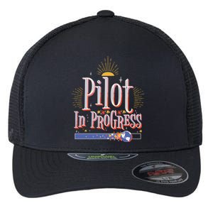 Future Pilot In Progress Great Gift Flexfit Unipanel Trucker Cap