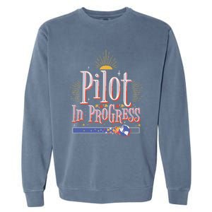 Future Pilot In Progress Great Gift Garment-Dyed Sweatshirt