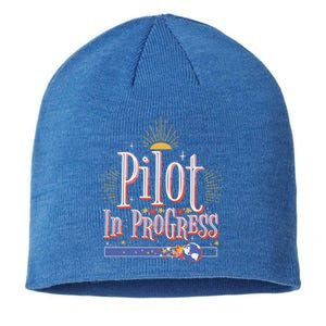 Future Pilot In Progress Great Gift Sustainable Beanie