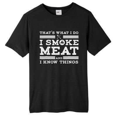 Funny Pitmaster I Smoke Meat BBQ Smoker Grill Gift Tall Fusion ChromaSoft Performance T-Shirt