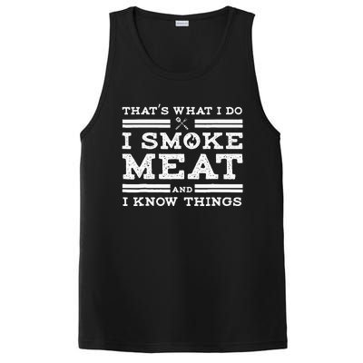 Funny Pitmaster I Smoke Meat BBQ Smoker Grill Gift PosiCharge Competitor Tank