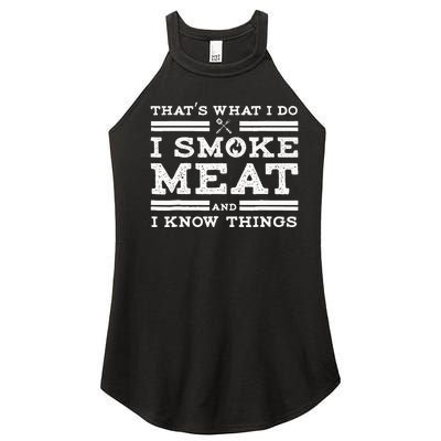 Funny Pitmaster I Smoke Meat BBQ Smoker Grill Gift Women's Perfect Tri Rocker Tank