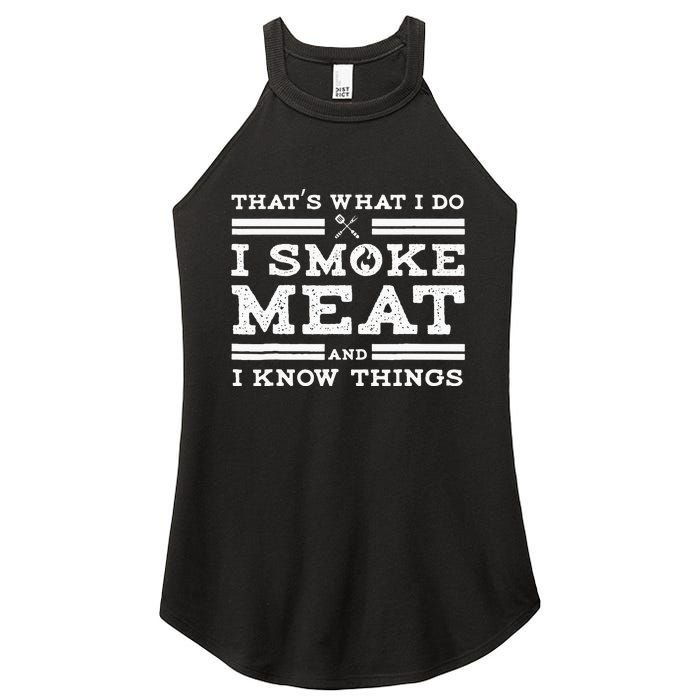 Funny Pitmaster I Smoke Meat BBQ Smoker Grill Gift Women's Perfect Tri Rocker Tank