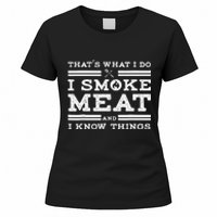 Funny Pitmaster I Smoke Meat BBQ Smoker Grill Gift Women's T-Shirt